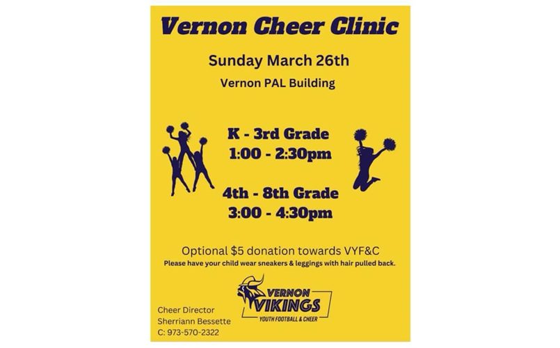 3/26 - Vernon Cheer Clinic