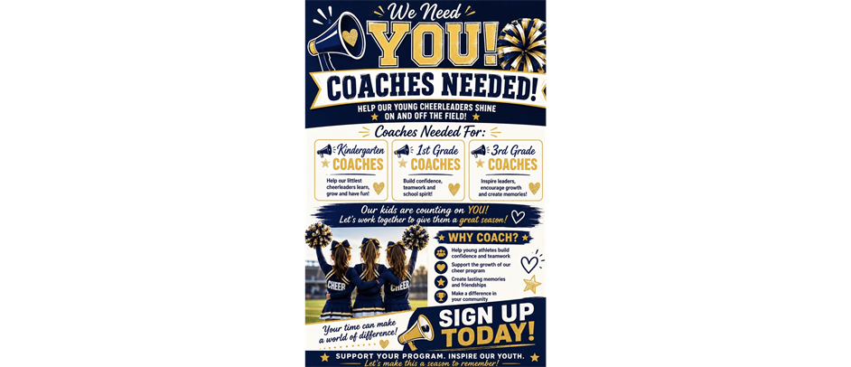 Cheer Coaches Needed 
